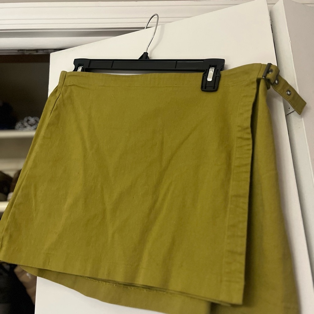 Wild Fable Olive Green Wrap Mini Skirt